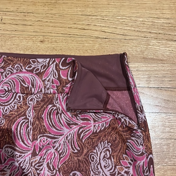 Anthro MAEVE Pink Paisley Flare Leg Retro Pants - Picture 8 of 15